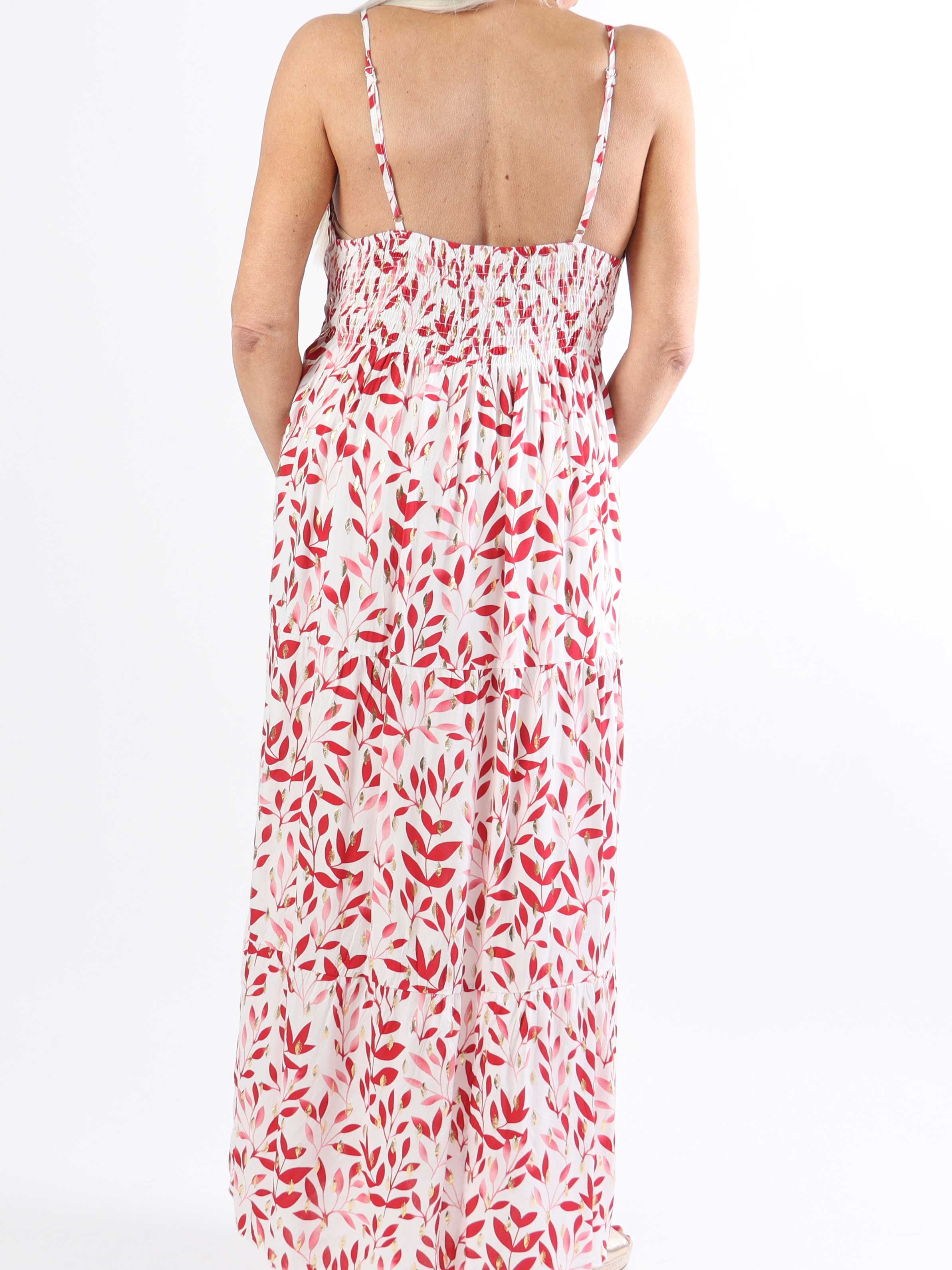 Lucie Leaf - Plus size stropkjole i viskose med v-udskæring